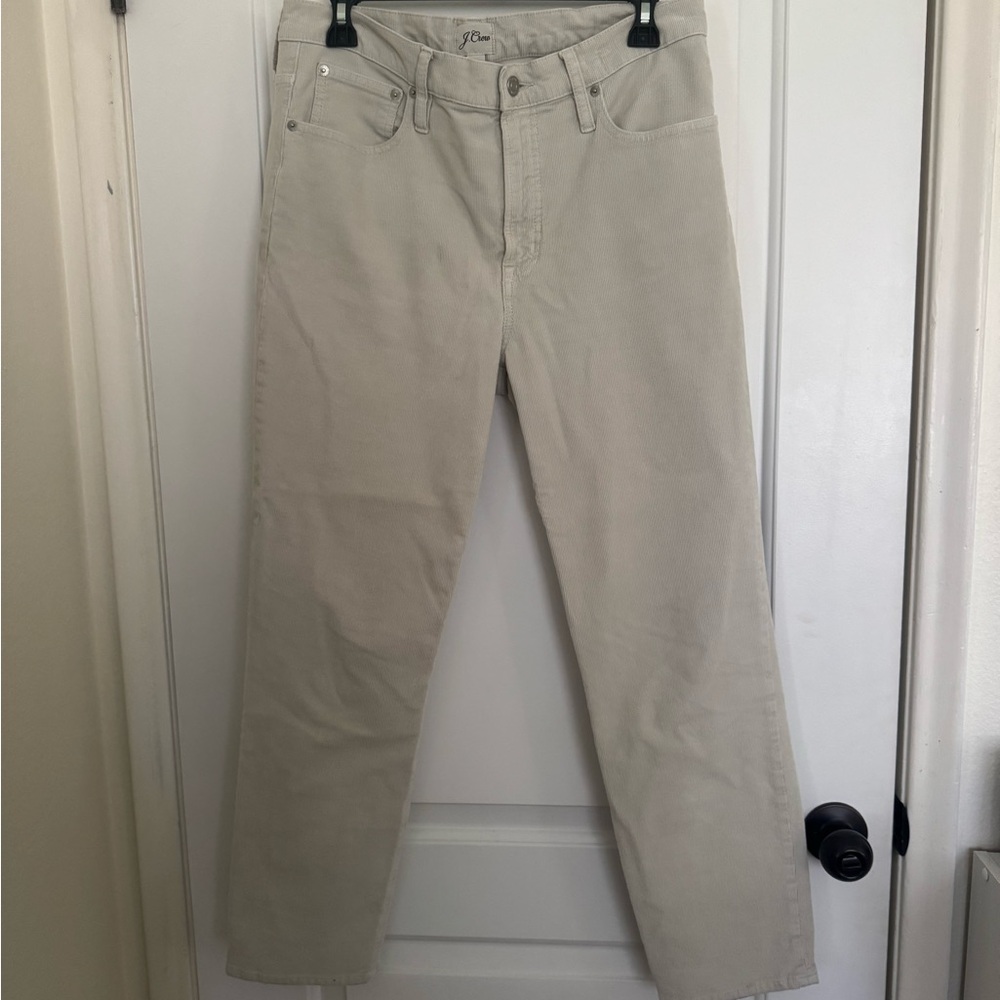 J. Crew Women's Cream Straight Leg Pants